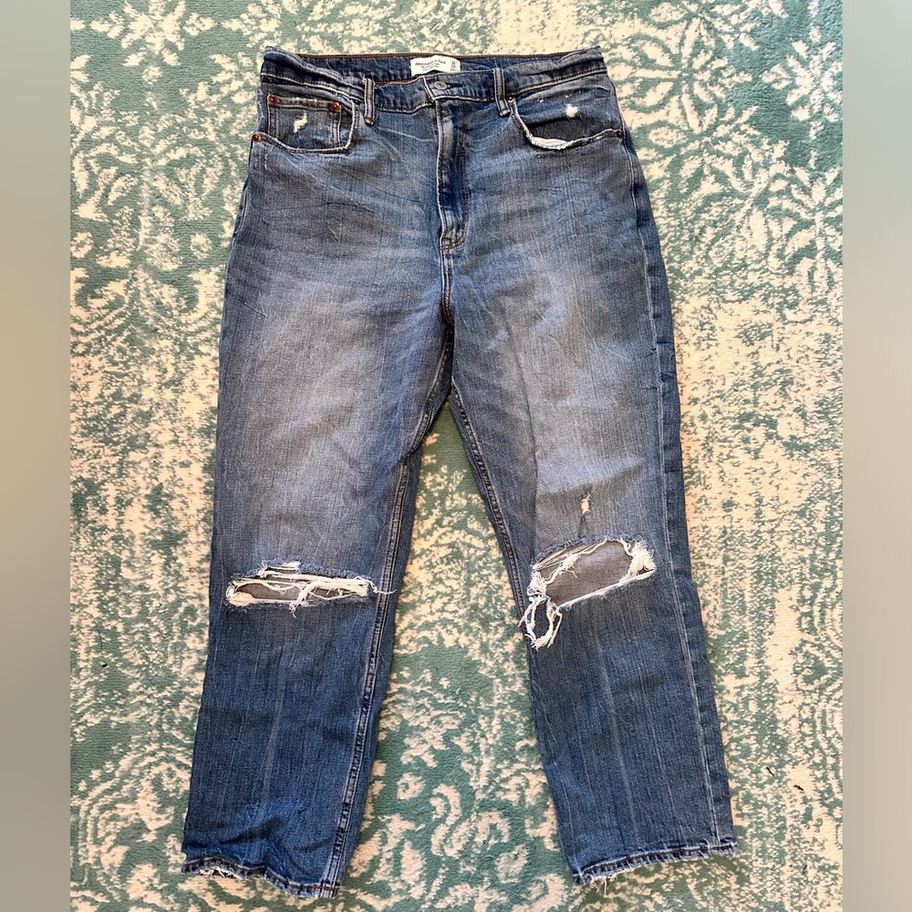 Abercrombie & Fitch The Ankle Straight ultra high rise